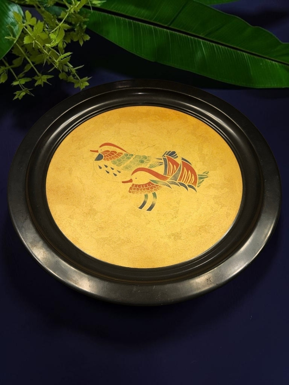 Vintage Zohiko Gold Duck Lacquer Tray